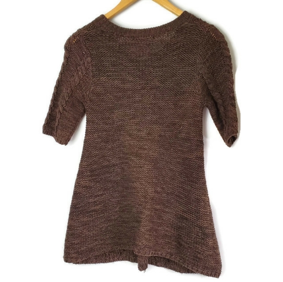 Chocolate brown open front cardigan - Picture 2 of 3